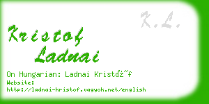 kristof ladnai business card